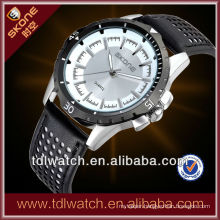 New Arrival black alloy case black hollow geniune leather strap sports man watch SKONE 9221